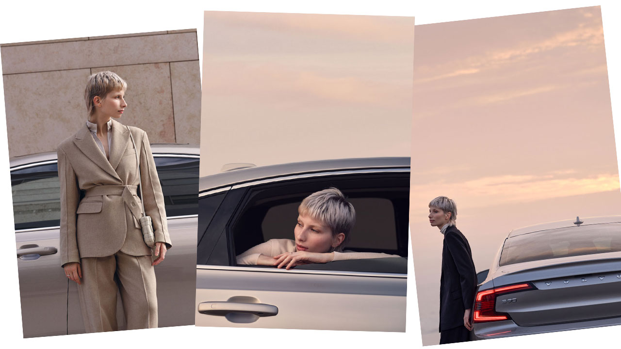 Maggie poses for Volvo Cars in Lisbon blogpost-volvo-cars-lisbon-portugal-car-commcercial-model-advertising-short-grey-hair-business-woman-sunset-sunrise-dawn-clouds-sky-silver