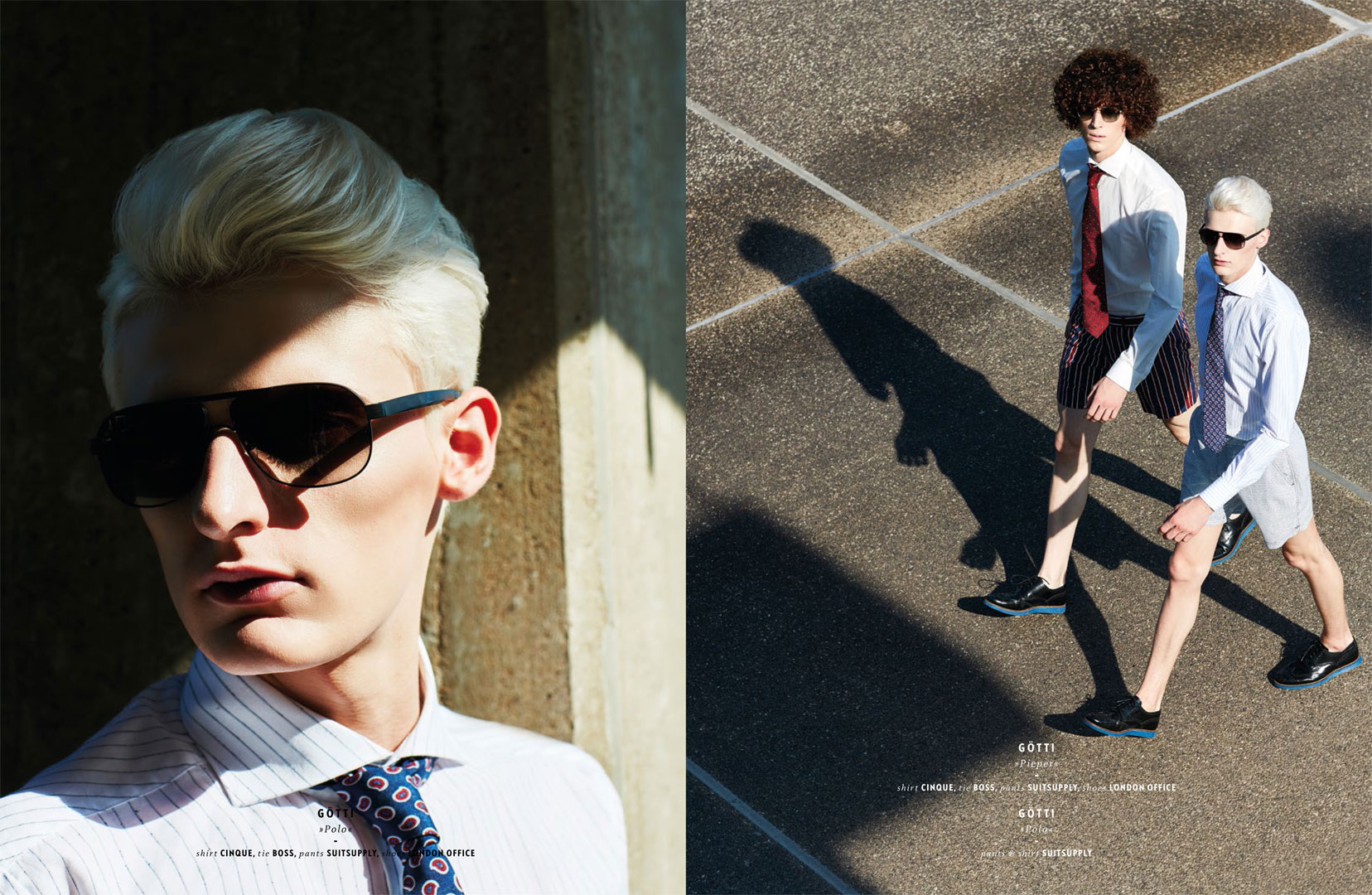 model-simon-fashion-eyewear-magazine-editorial-swimming-pool-shooting-sunglases-porsche-design