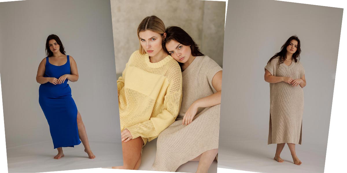Incredible job! Anusha x Karo Kauer thumbnail-model-modeling-fashion-blue-dress-knitt-dress-curved-female-women-fashion